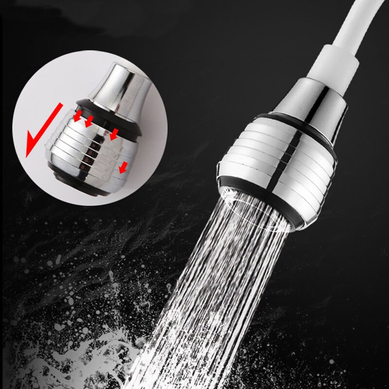 Lang slange kran forlenger munnstykke fleksibel vannbesparende kran adapter vask spray boble sprinkler badekar dusj kjøkken tilbehør