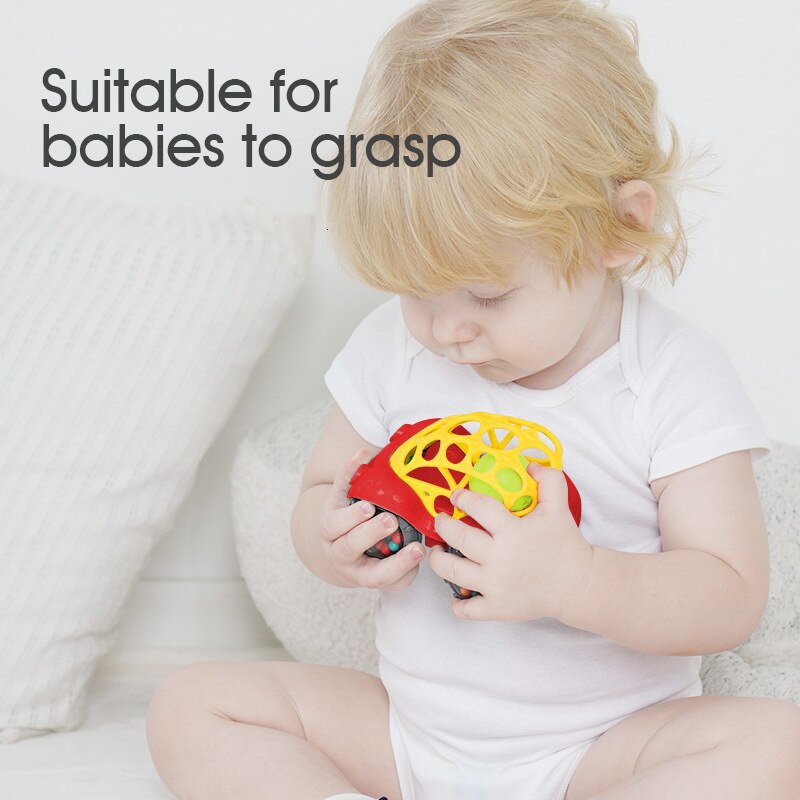 Baby Rattles Mobiles Non-toxic Plastic Colorful Music Handbell Grasping Gums Soft Teether Educational Toys For Newborn Baby