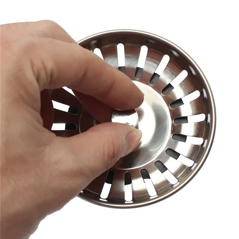 1 Stuks Rvs Vervanging Zeef 79 Mm Keuken Water Wastafel Gootsteen Afdruiprek Zeef Uitloog Mand Afval Plug Stopper filter