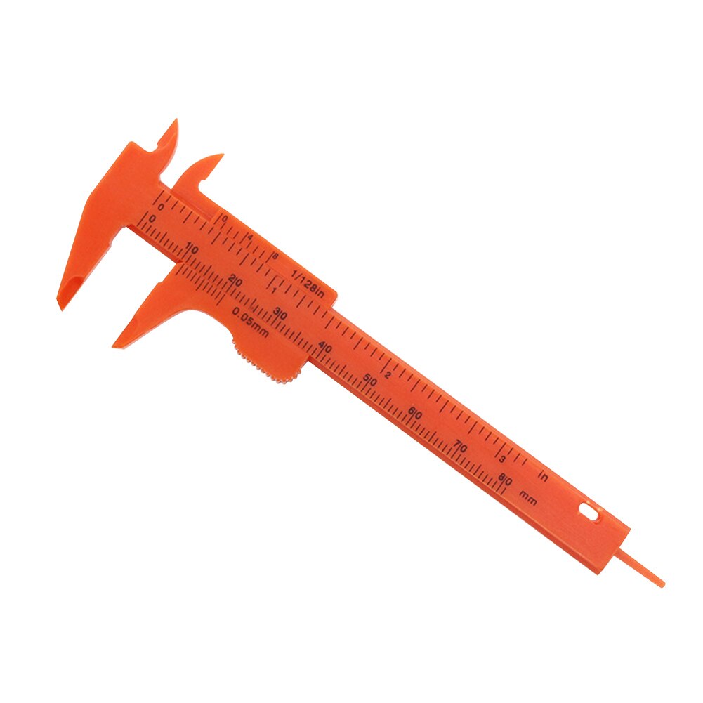 Brass Vernier Calipers Mini Dual-Scale Sliding Gauge Pocket Portable Ruler Portable Double Scale Woodworking Tool: 80mm Red