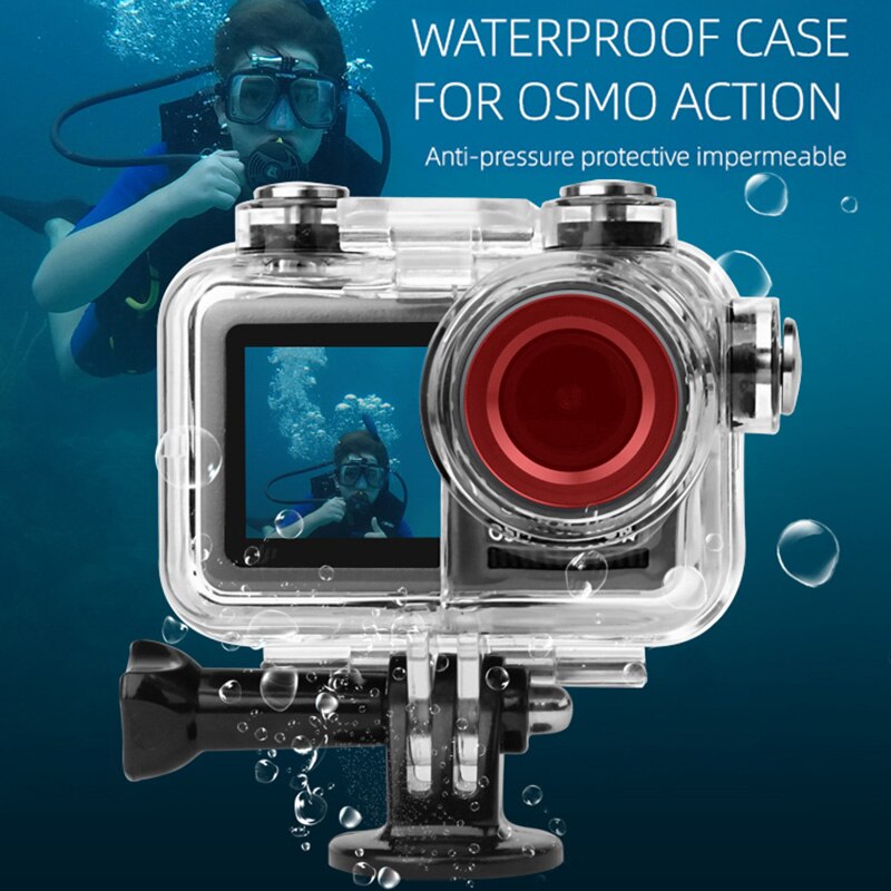 Waterdichte Behuizing Case Voor Osmo Actie Camera Onderwater Fotografie Duiken Beschermende Shell Case NSV775