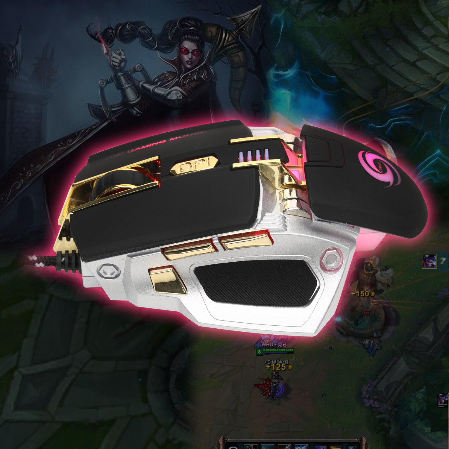 ZUOYA Gaming Mouse 4000DPI Adjustable Optical USB Wired Mouse Breathing Backlit Mice LED for PC Laptop Pro Gamer