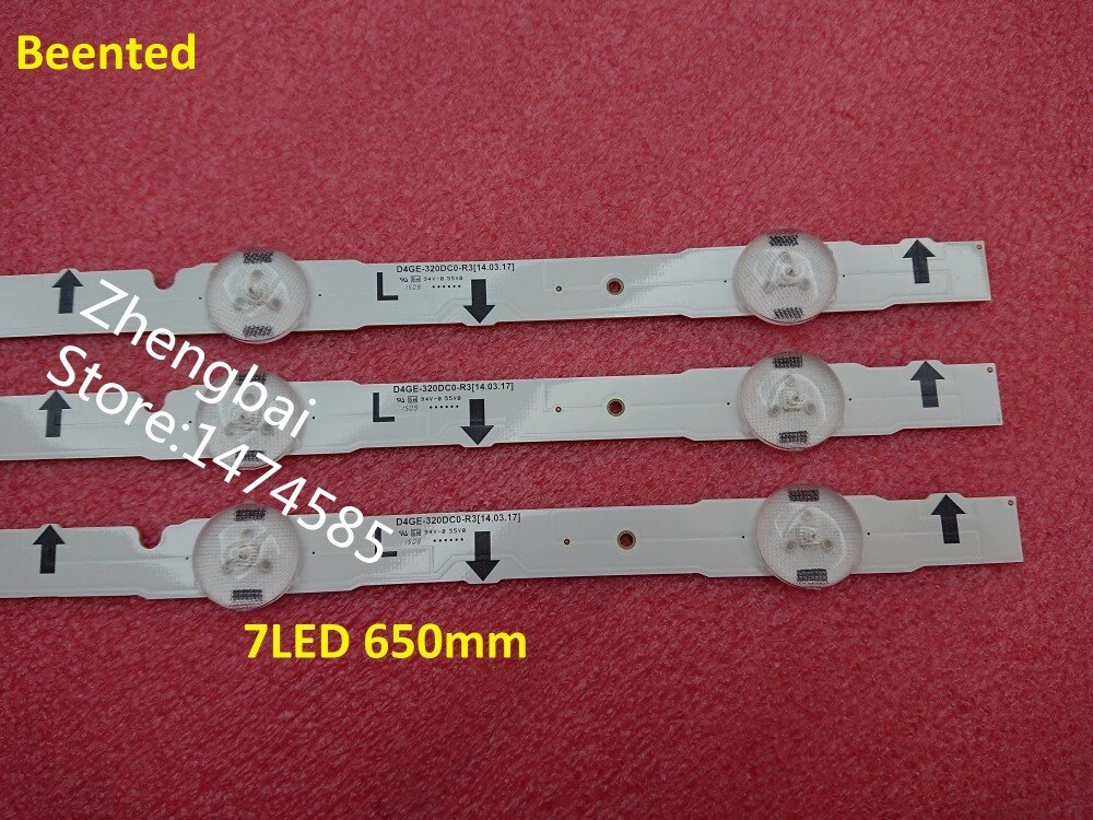 Kit)3pcs 7LEDs 650mm LED backlight strip for samsung 32Inch TV 2014SVS32HD D4GE-320DC0-R3 BN96-35208A 30448A 30446A 30445A