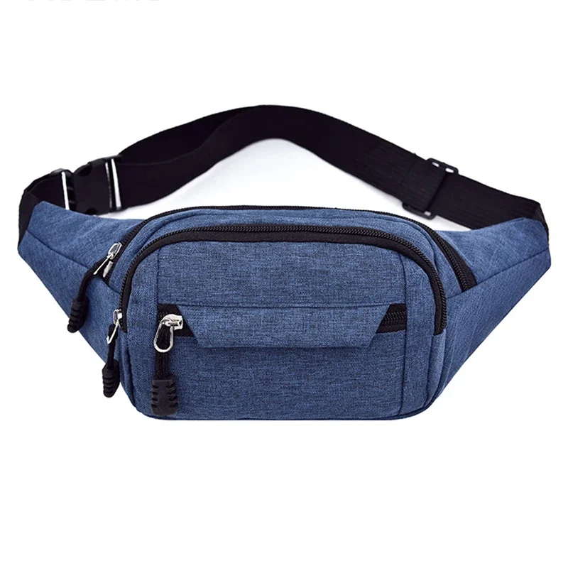 Mobile Waist Bag for Men Women Multifunctional Large Capacity Belt Bag Anti Splash Wear-resistant Construction Site Pochete: Blue