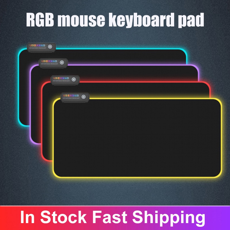 RGB Luminous Gaming Mouse Pad Largesize/smallsize Glowing USB LED Keyboard Gamer Computer Mousepad Mat Waterproof Desk-mat