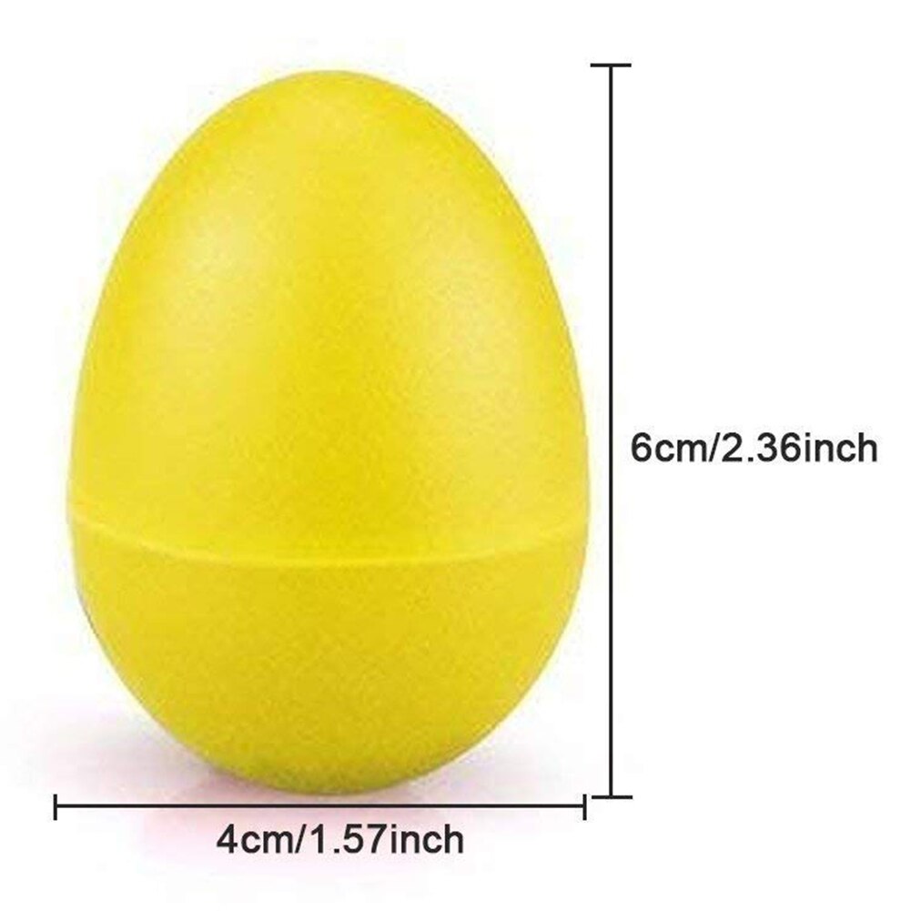 ABGZ-20pcs agitador de huevos de plástico Musical agitador de huevo con 4 colores para niños Maracas huevo percusión Juguetes