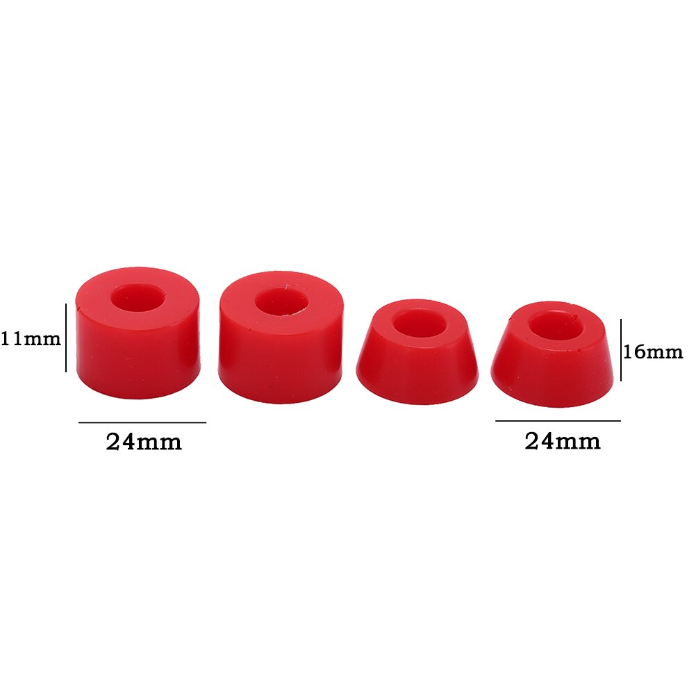 4X Skate Rodas de Caminhão Eixo Bucha Buchas Scooter PU Almofada Dança Longboard Skate Acessórios À Prova de Choque