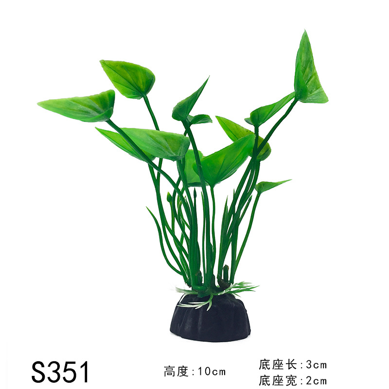 Mini Aquarium Decorative Simulation Artificial Leaves Plant Environmental Protection Materials Aquarium Decorative Accessories: Blue and White Stripe