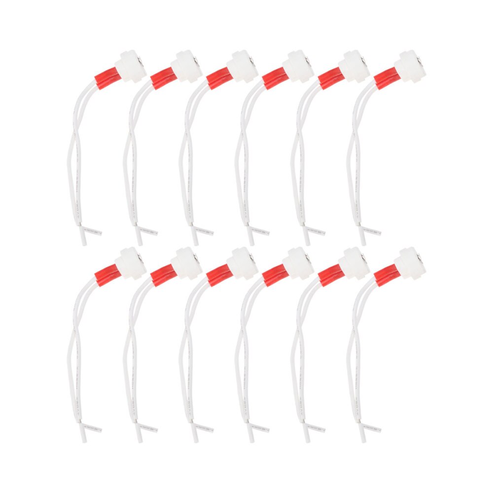 12PCS 220V MR16 Halogen Lamp Line Socket Ceramic Wire Connector Base Socket Adapter