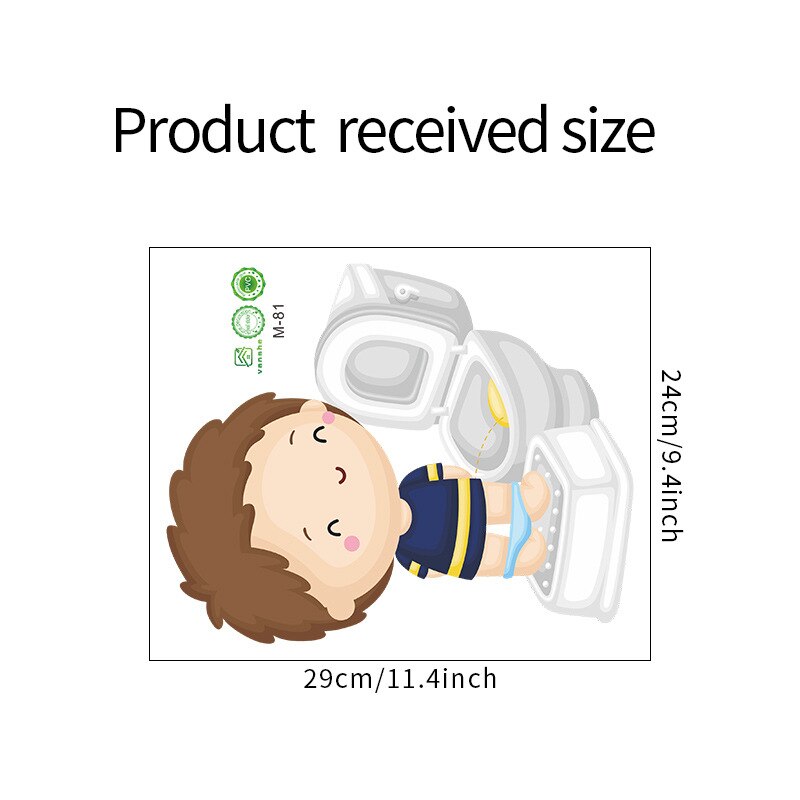 Cartoon Schattige Kleine Jongen Naar Het Toilet Gaan Kwekerij Wc Stickers Home Decoratie Muurstickers Zelfklevende