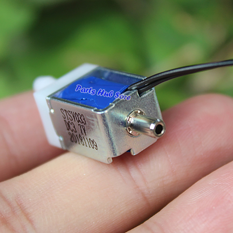 DC 3.7V Mini Electric Solenoid Valve Small Air Gas Valve Normally Open for Blood Pressure Monitor Electronic Sphygmomanometer