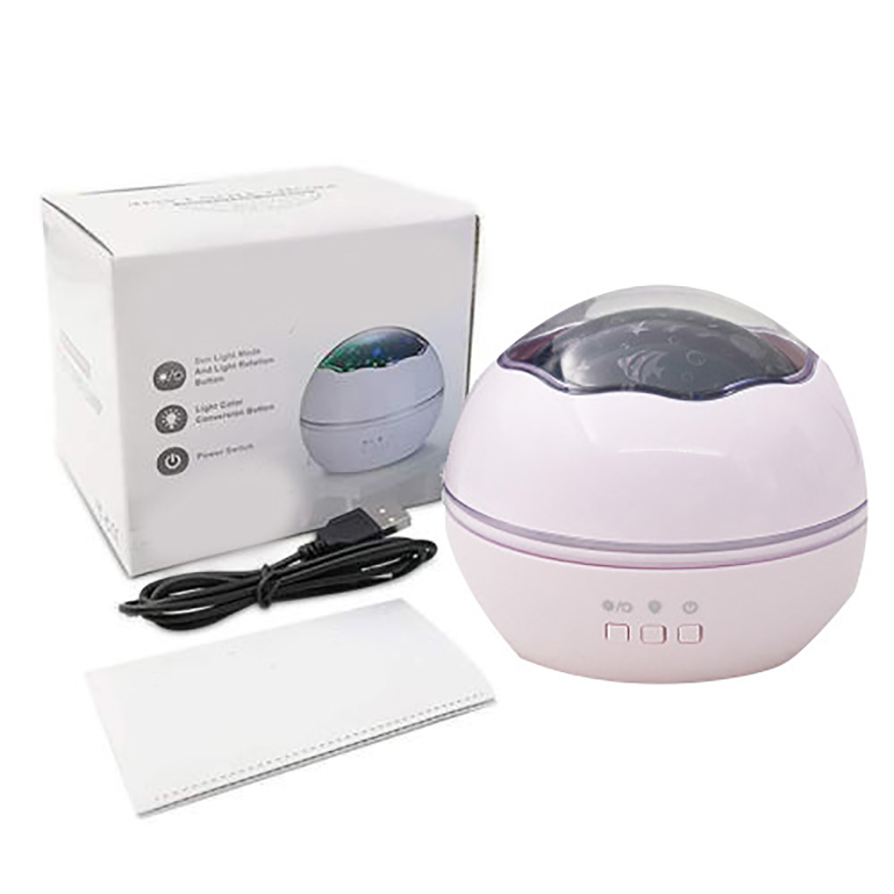 Kids Nachtlampje LED Roterende Ster Projector Verlichting Lamp Voor Baby Slaapkamer Batterijen Operated: Roze