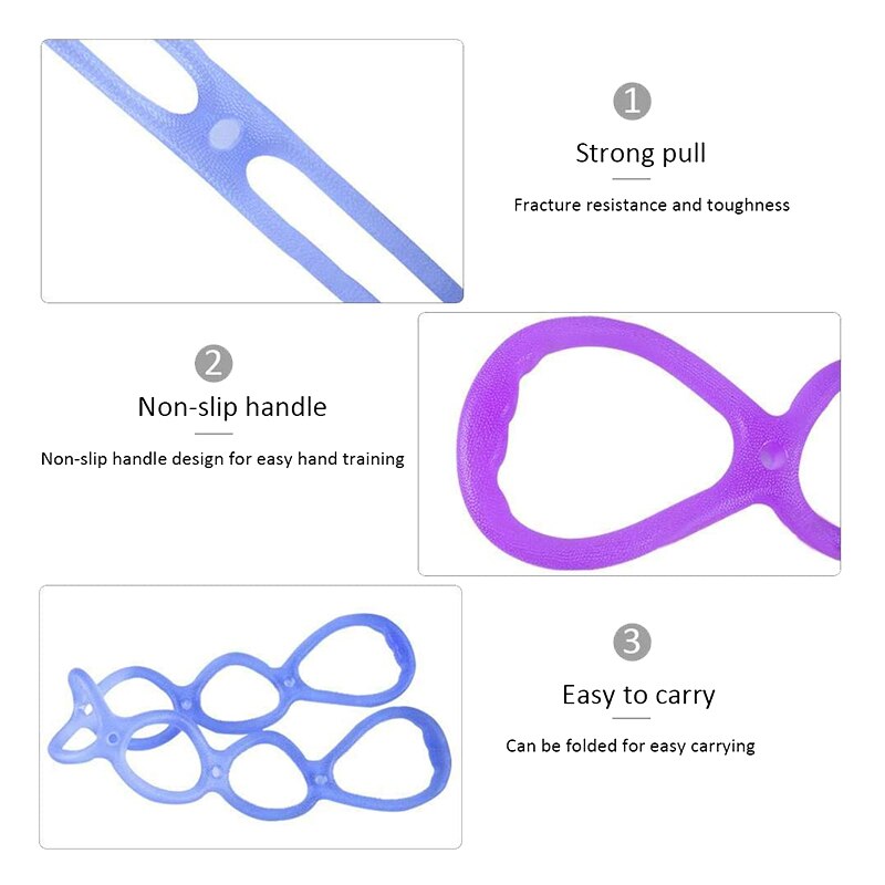 7- rings stretchband, weerstandsbanden, yoga stretcharm, schouders, voet, fitness thuisgym