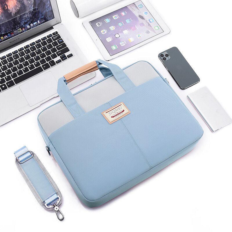 Pokrowiec na laptopa odporny na wstrząsy wodoodporny 13.3 14 15.6 Cal etui na laptopa do Macbook Pro Air 13 15 torebka na ramię teczka komputerowa: Niebieski / For 13.3-14 inch