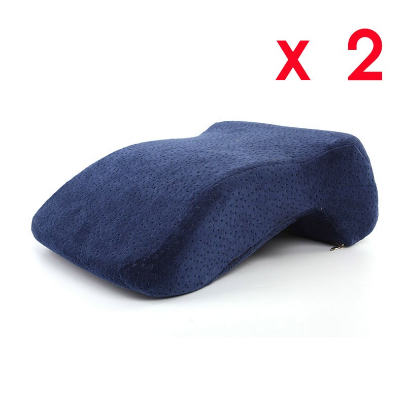 Kaari matka tyyny kaula paineenesto käsi tunnoton niskan suoja niska tyyny koti pari tyyny toimisto nappingtravel almohada: Laivasto  x2