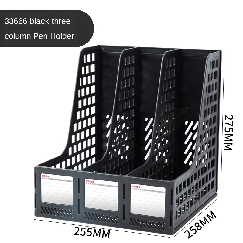 Thickened Folder Storage Box Document Holder Vertical Bookshelf Book Stand Desktop File Box Basket A4 Multilayer Stationery: Style 15