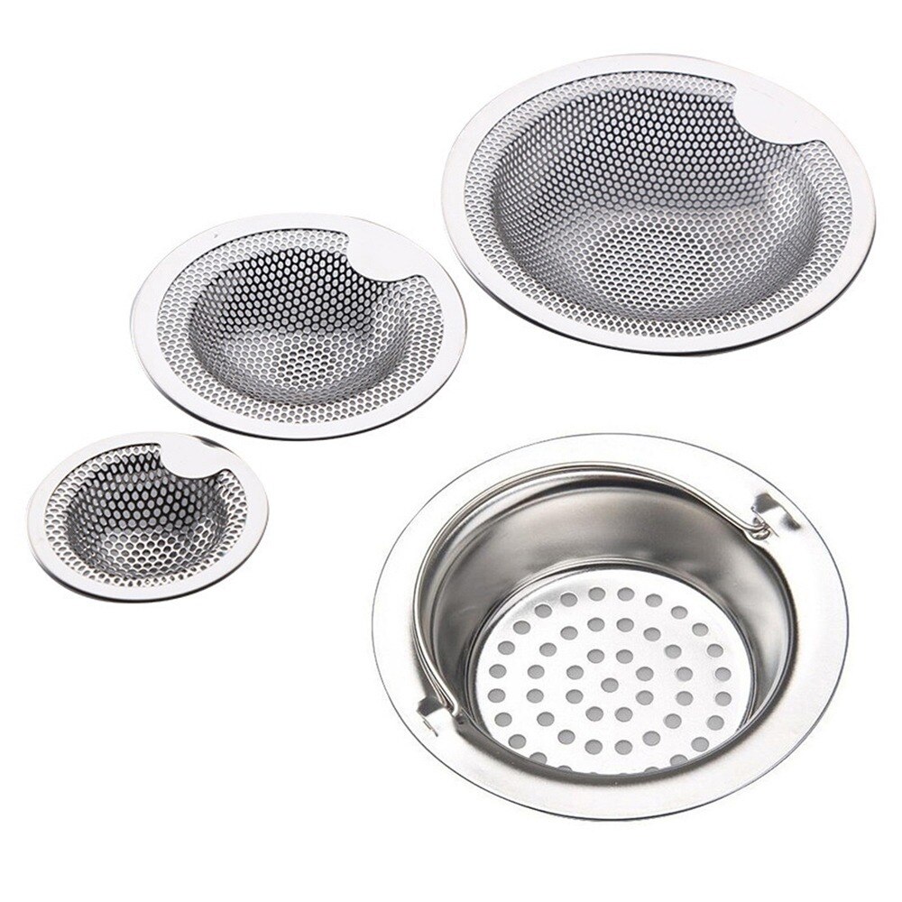 Kitchen Bathroom Sink Filter Drain Stainless Steel Drain Hole Drain Hole Bathtub Shower Waste Stopper Sewer Sink Kitchen Gadgets