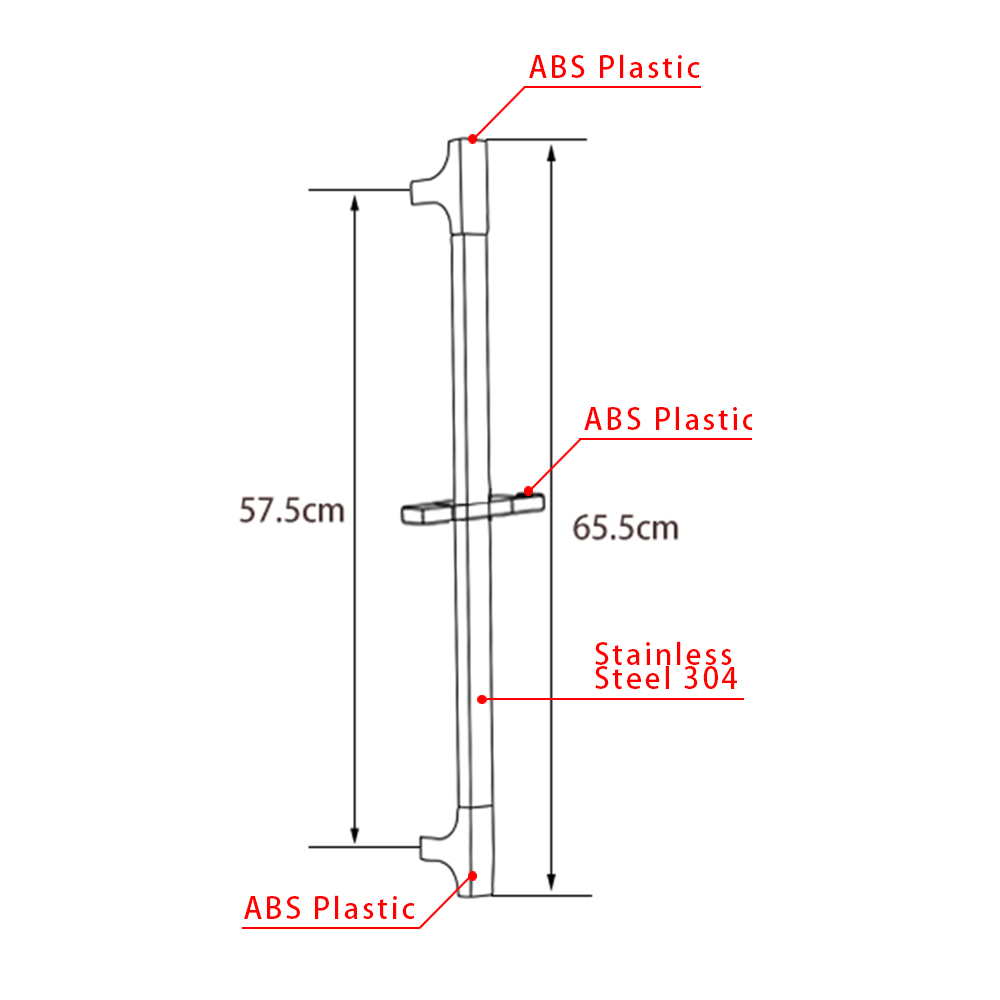 Wall Mounted Adjustable Slide Shower Bar Bathroom Shower Riser Sliding Bar Set with Hose and Shower Black Gold Minimalist Style