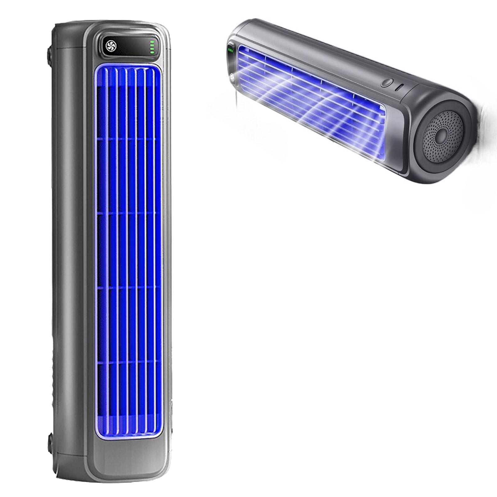 Bærbar klimaanleggsvifte med 3 hastigheter, justerbar, stille bordvifte, tårnvifte, veggmontert elektrisk vifte, oppladbar til soverommet