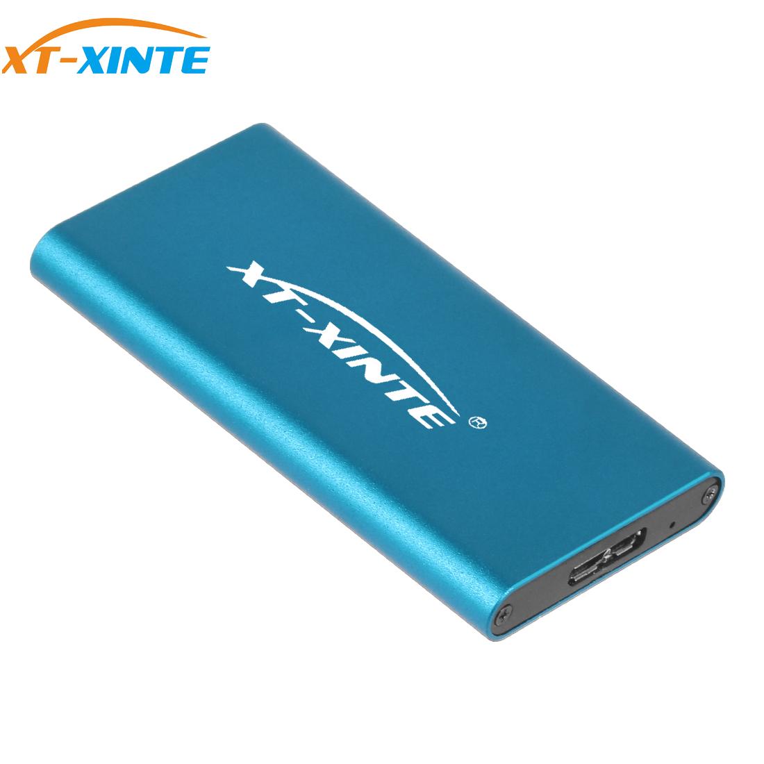 XT-XINTE Mini mSATA to USB 3.0 HDD Hard Drive External Enclosure Hard Drive Adapter Case For mSATA SSD Case Box