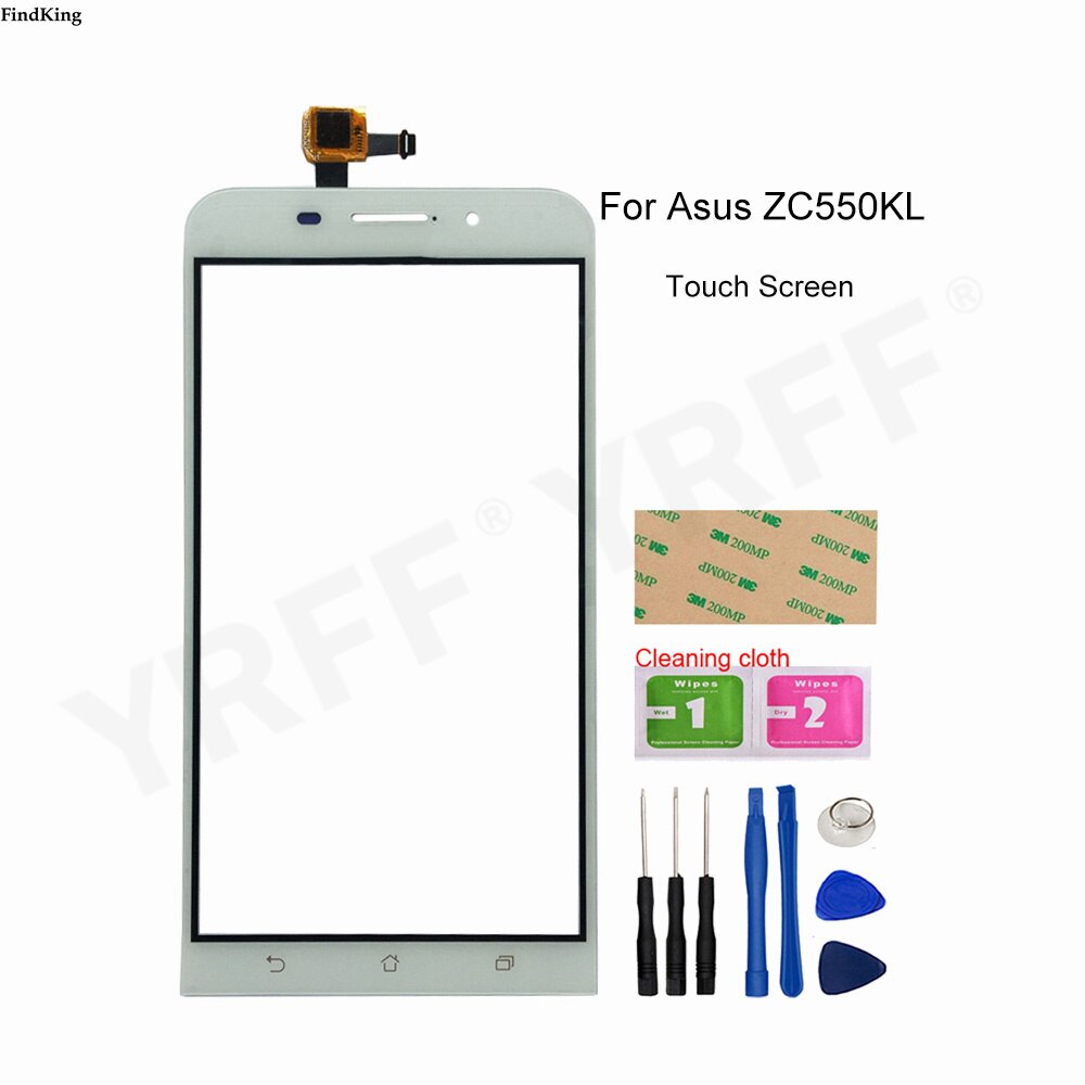 5.5&quot; Touch Screen For Asus ZenFone Max ZC550KL Touch Screen Digitizer Sensor Outer Glass Lens Panel Replacement: White With Tools