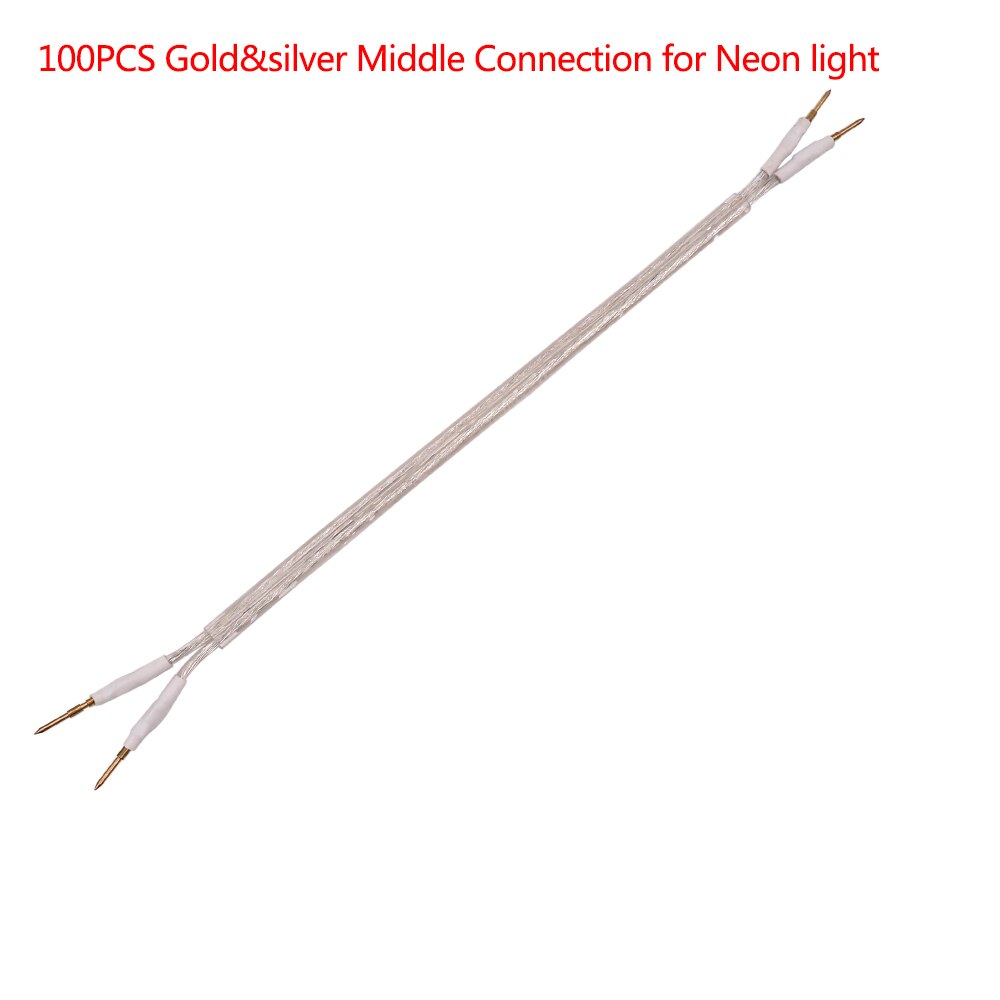 Lampa neonowa zaślepka/klipsy/złącze środkowe/kołki miedziane/linia spawalnicza do 5-220V 6x12mm 8x16mm Neon Led Rope Sealed zaślepki: 100PCS Connector