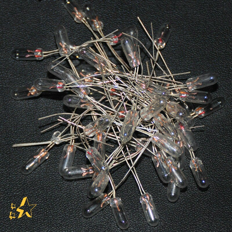 20pcs miniature bulb 12V 4mm white hair yellow bulb incandescent bulb Edison filament antique lamp