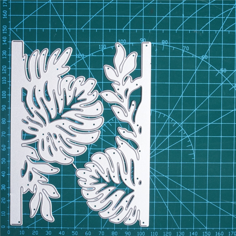 InLoveArts tropikalne liście granicy metalu wykrojniki szablony umierać skaleczenie dla DIY karta papierowa robić scrapbookingu wytłaczanie dekoracyjne rękodzieło