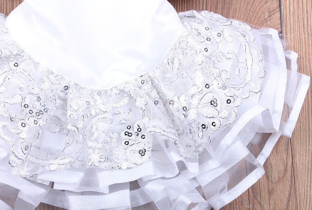 Robe de mariée Tutu en dentelle pour chien et chat, tenue princesse, de perles, pour animaux de compagnie, chiot, vêtements de fête de mariage,