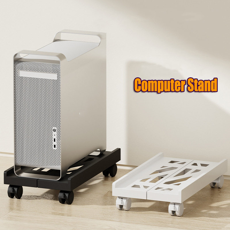 Adjustable Mobile CPU Stand Heavy-Duty PC Tower Stand With 4 Caster Wheels Ventilated Under Desk CPU Holder PC Floor Cart