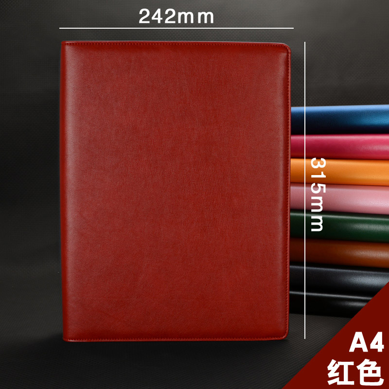 A4 business office PU leather manager file folder a4 agreement menu folders organizer with ring binder 645