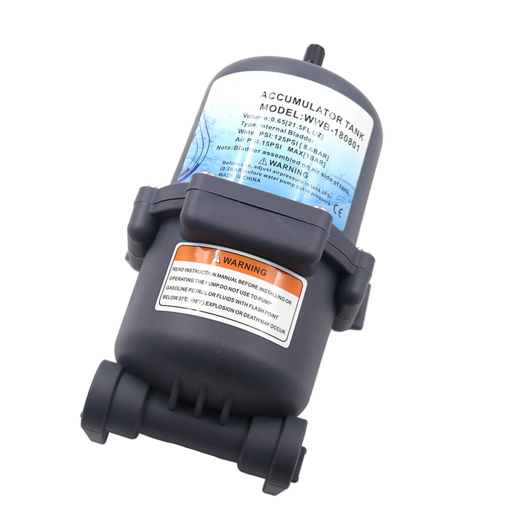 125 PSI Accumulator Tank 1/2" Male NPT - Water Storage Pressure Vessel/Pulsation Dampening Device for RV Camper Caravan