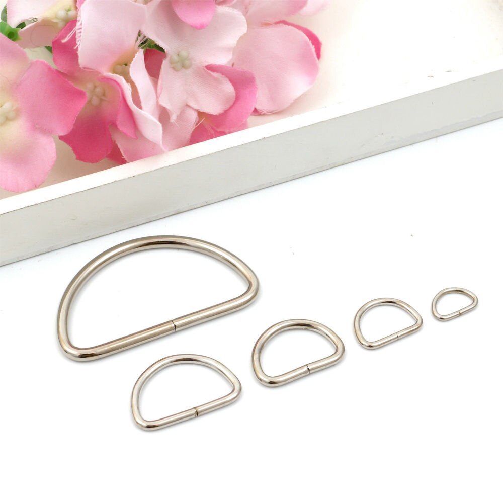 100/200/500Pcs Silver Plated 25mm/1" D Ring Bag Belt Ring Buckles Bag Clothes Accessory