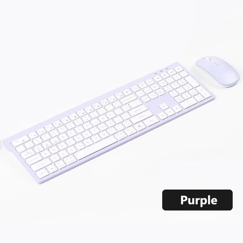 Bluetooth 5.0 & 2.4G Wireless Keyboard and Mouse Combo Multimedia Keyboard Mouse Set for iPad Macbook Android Laptop PC TV: WHITE