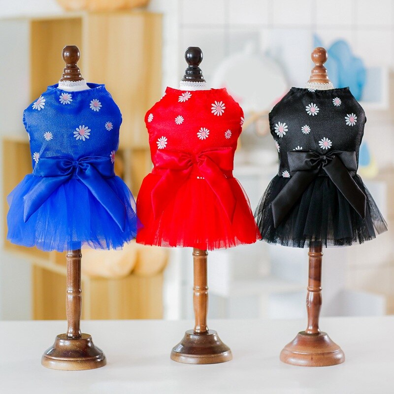 Hond Mesh Jurk Kleine Hond Bruiloft Zomer Tutu Jurk Boog Knoop Rok Voor Kleine En Middelgrote Honden Roupa Cachorro