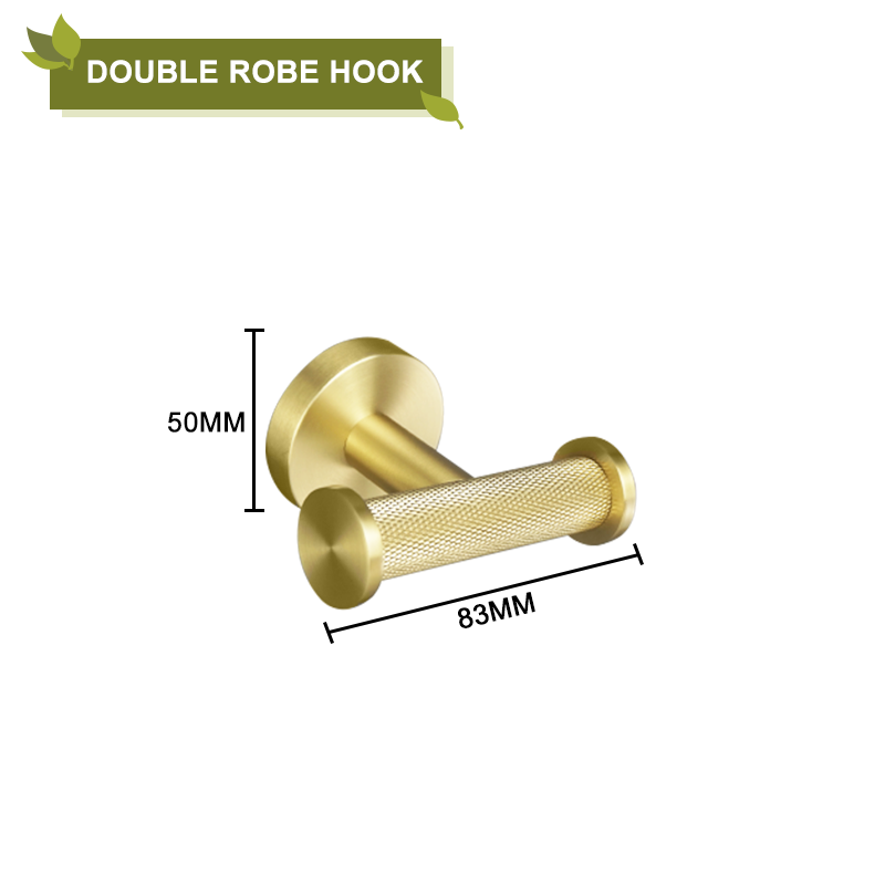 Accesorios de baño de oro cepillado, soporte de toalla, soporte de taza, colgador de anillo de toalla, soporte de papel, soporte de cepillo de inodoro, gancho para abrigo: Azul