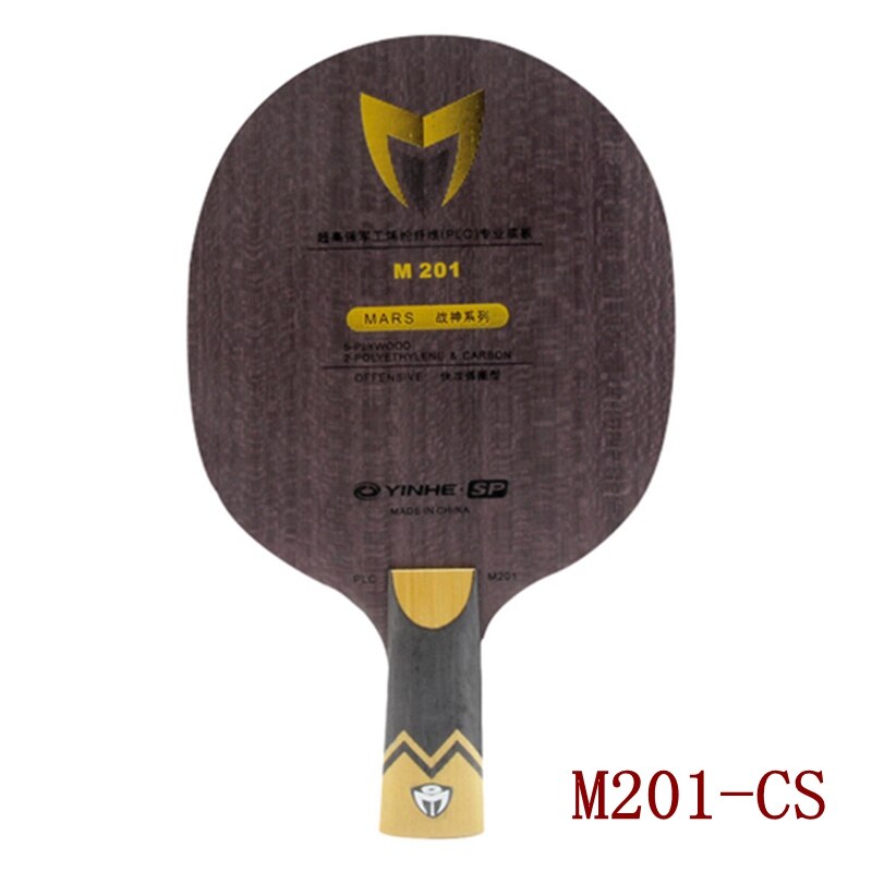 Yinhe-raqueta de tenis de mesa de fibra PLC, M102, M202, M101, M201, MARS PLC Madera de 5 capas con PLC de 2 capas: M201 CS handle
