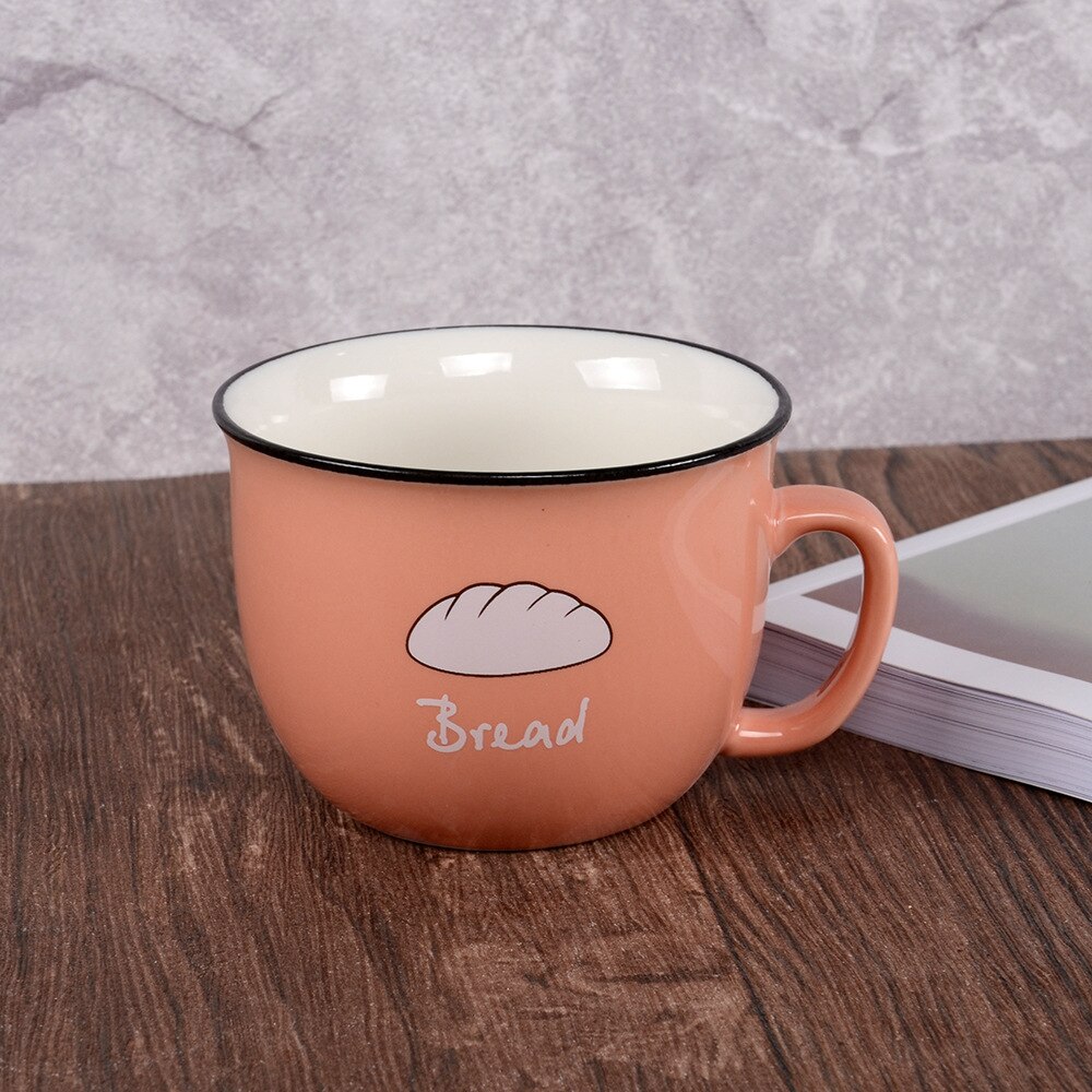 Zakka krus slik farve keramisk kaffe mælk morgenmad kop: Lyserød