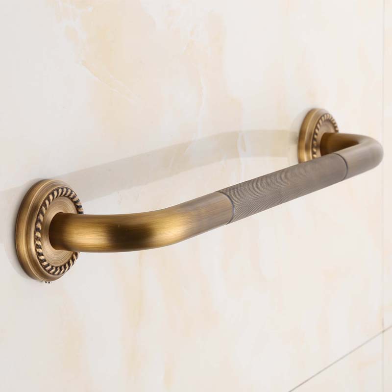 Bathtub Grab Bar Antique Brass Grab Bar Grab Rail Armrest Handle 50cm Toilet Elderly Handrail Home Safety Wall Mounted