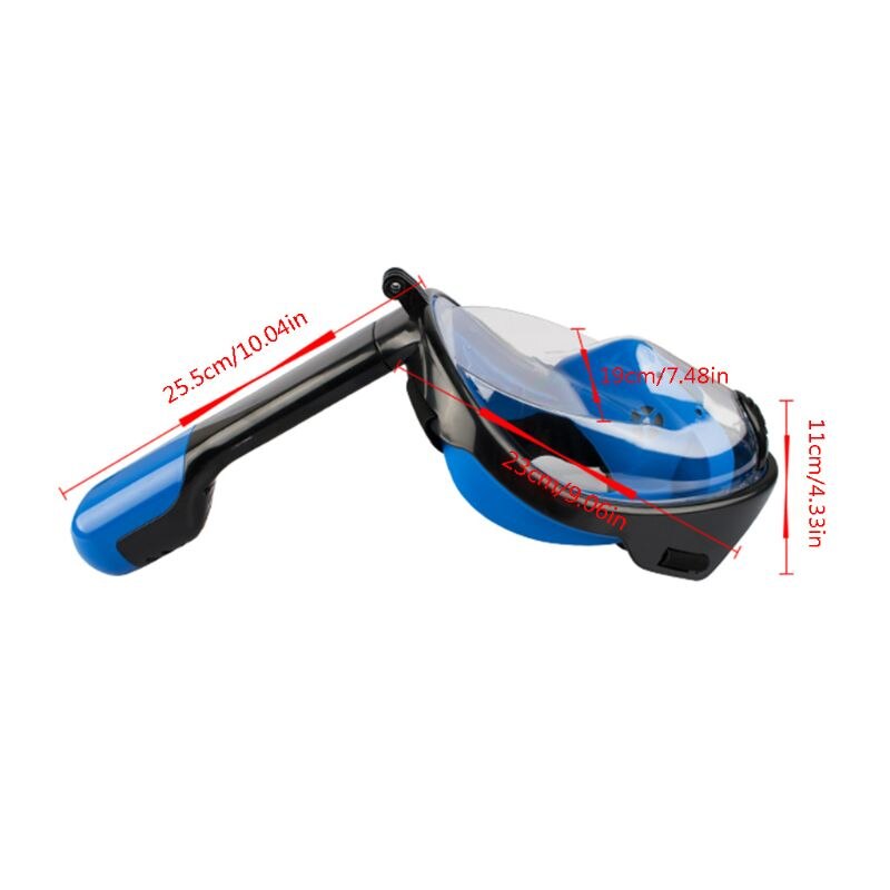 Máscara de buceo cara completa snorkel máscara subacuática antivaho pesca submarina máscara G92F