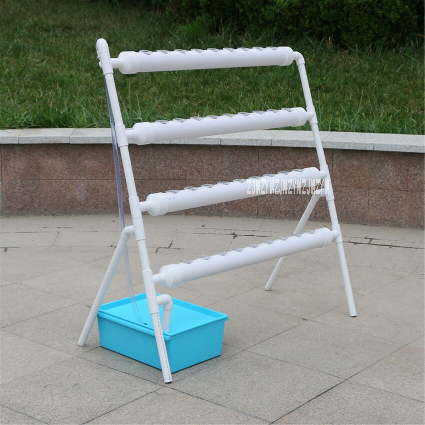 Ladder Soilless Cultivation Pipe Planting Rack Hydroponics System Balcony Planting Machine 36 Holes Pipe Vegetable Planting Rack