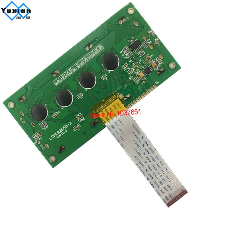 19264 192*64 LCD display module 20pin FFC cable white backlight FSTN 130x65mm 5v s6b0107 0108 LM19264KCC LCM19264B