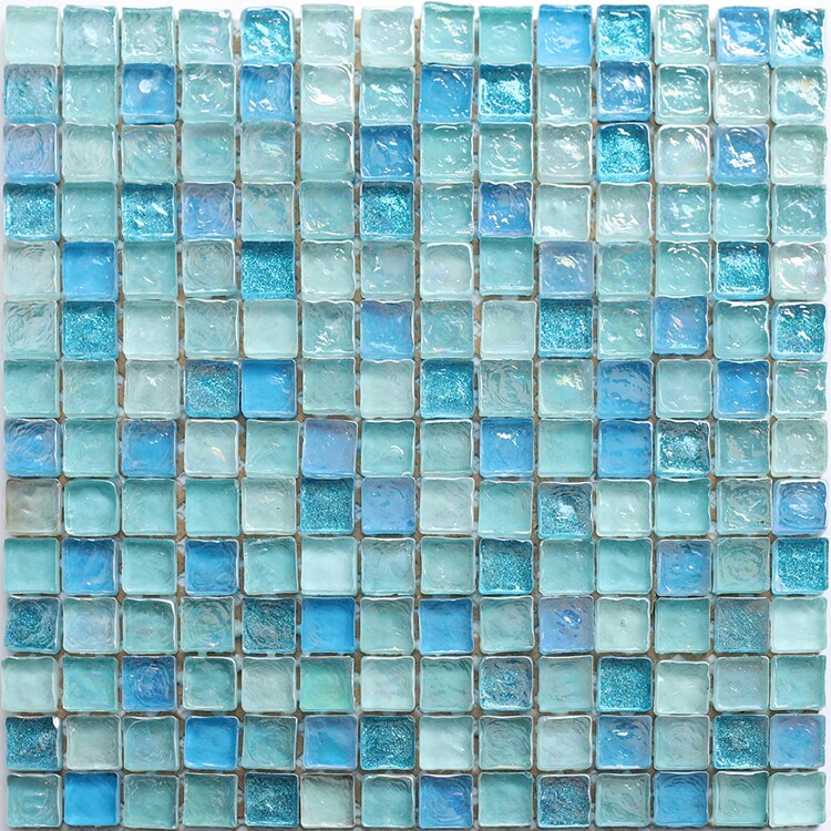 Sugar Light Blue Glass Mosaic Backsplash JMFGT2002 Bathroom Kitchen Glass Wall Tile