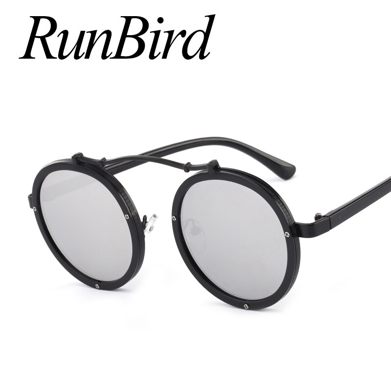 Vintage Round Metal Steampunk Sunglass Women Brand Metal Steam Punk Sun Glasses Driving Men Oculos De Sol R561