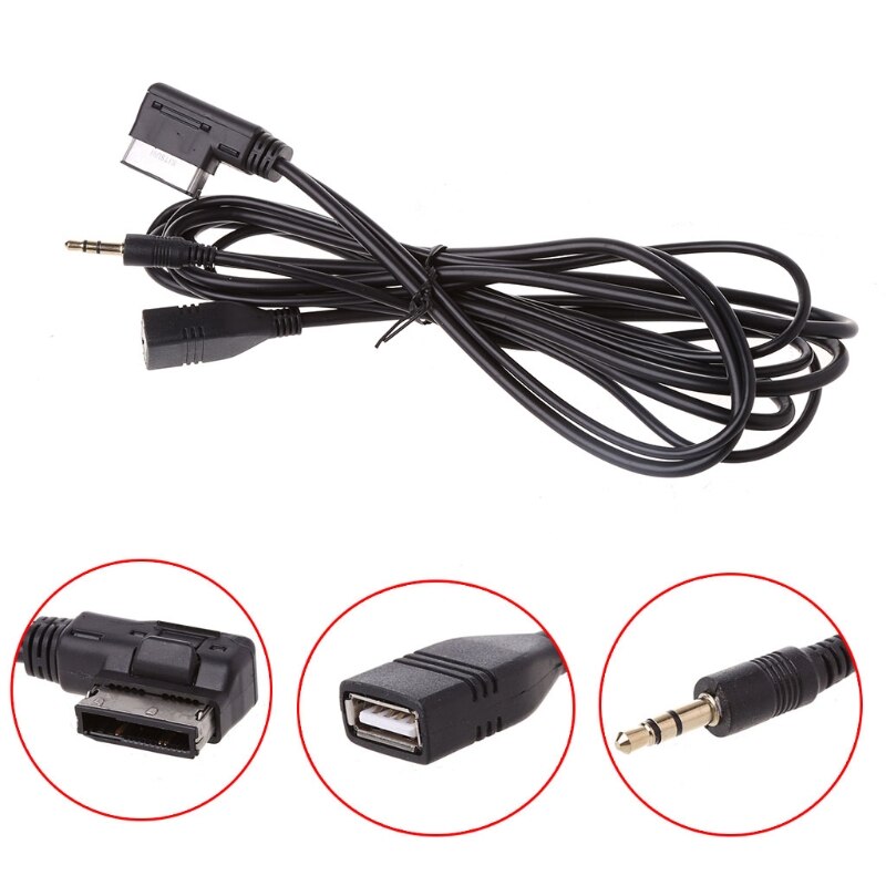 Bil ami musikk grensesnitt lader aux usb kabel til mercedes benz  c63 e200l cls ml