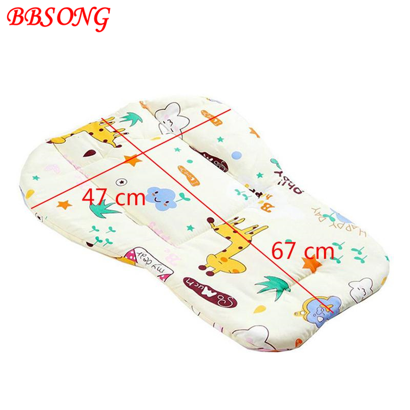 BBSONG Universal Baby Pad Warm Cotton Cushion Infant Stroller Seat Pad Pram Mattress Harness High Dining Chair Toddler Seat Mat