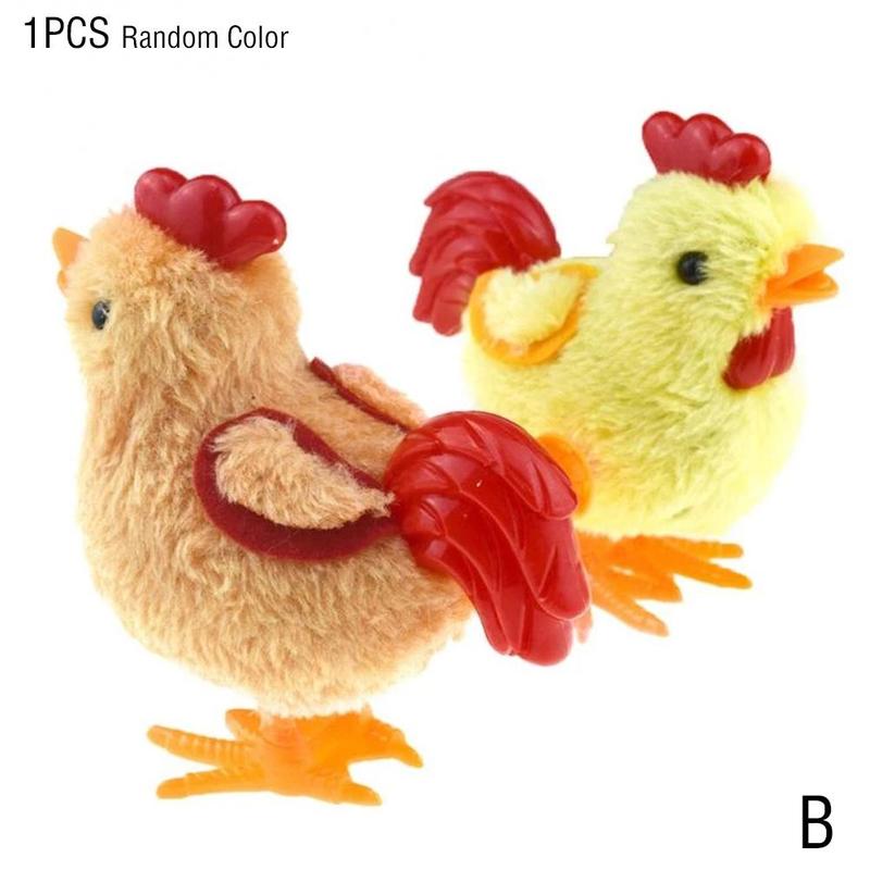 Jouet mécanique avec souris et poulet, 1 pièce, jouet à remonter, Animal de dessin animé, saut, marche, pour enfants et bébés, jouets amusants, couleur aléatoire: B