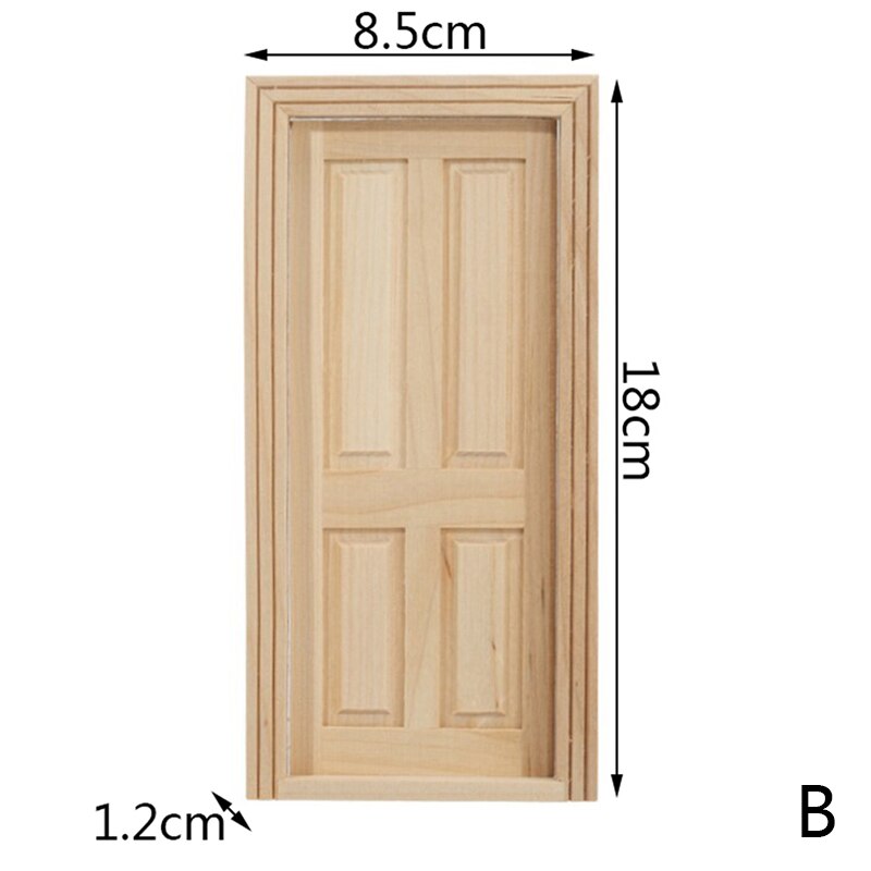 1: 12 Poppenhuis Mini Deur En Raam Vlakte Embryo Materiaal Model Accessoires Kan Worden Geschilderd En Gekleurde: B