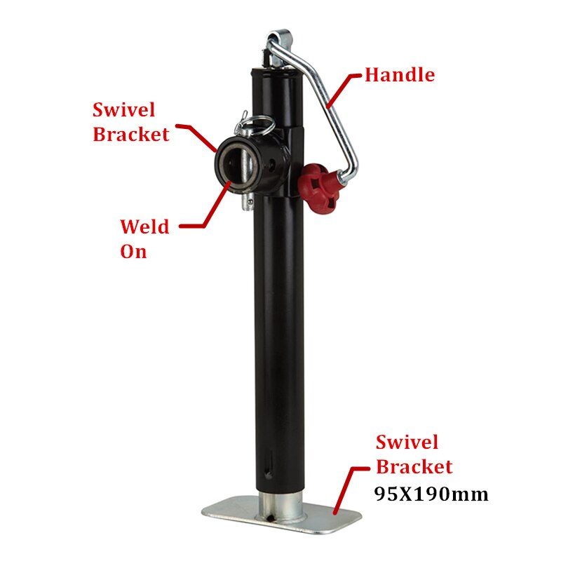 ALWAYSME Marine Boat Round Weld On Pipe Trailer Jack Load 5000lbs 2270KGS
