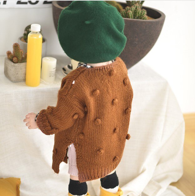 1-3 jahre alt Baby Mädchen zur Seite fahren Art 17 Winter Ball in Hand Unten zur Seite fahren Strickjacke Jacke Strickjacke Für mädchen Mädchen Strickjacke